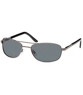 Sportlich-elegante Metall-Sonnenbrille in 2 versch. Farben mit polarisierten  Gläsern-smoke