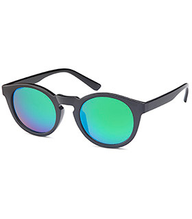 Runde Flachglas-Sonnenbrille, 4 farbig sortiert