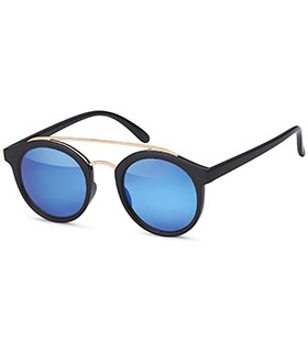 verspiegelte Sonnenbrille mit Doppelsteg, sortiert in 3 Farben