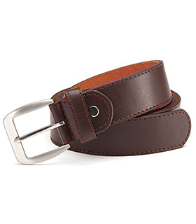 Gürtel aus PU mit Leder, braun