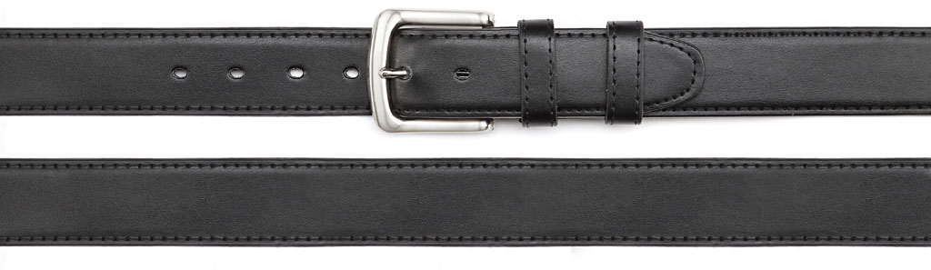 Safe-Gürtel aus PU mit Leder, schwarz Reißverschluss auf der Rueckseite