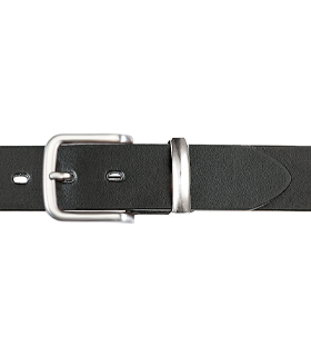 belt PU made with leather backing, black