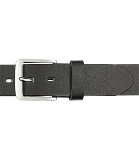 belt PU made with leather backing, black