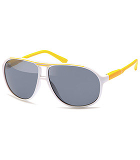 Matte Wayfarer Sonnenbrille mit Federscharnieren u. versch. farbigen Bügeln