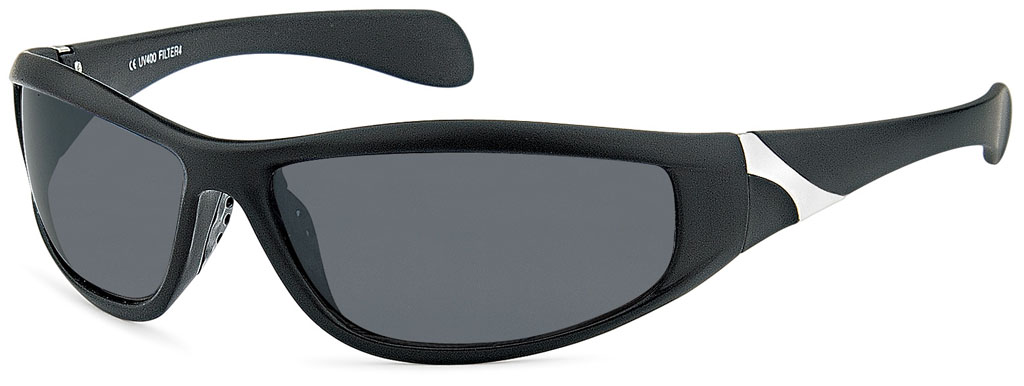 Kunststoff-Sportbrille in 4 versch. Farben mit smoke oder verspiegelten Gläsern