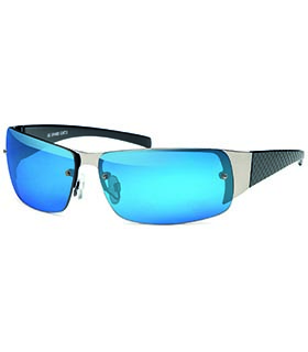 sportliche Sonnenbrille mit verspiegelten Gläsern, sortiert in 3 Farben