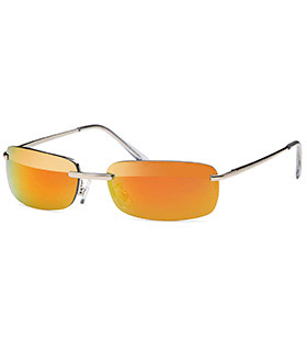 Rechteck-Sonnenbrille mit Flexbügeln in 2 Farben, sortiert