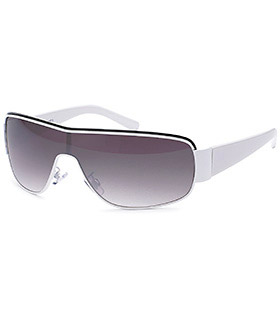 Sonnenbrille Monoscheibe mit Kontrastlinie, weiß