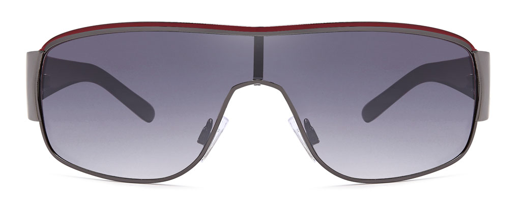 Sonnenbrille Monoscheibe mit Kontrastlinie, 2 versch. Farben