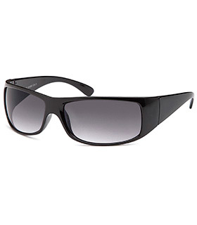 Sonnenbrille glänzend in schwarz oder braun mit breiten Bügeln, Polycarbonatgläser smoke- oder braun -Verlauf