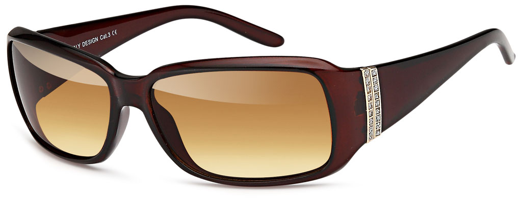 Sonnenbrille, Retro mit Glitzer auf Bügel in zwei Farben sortiert