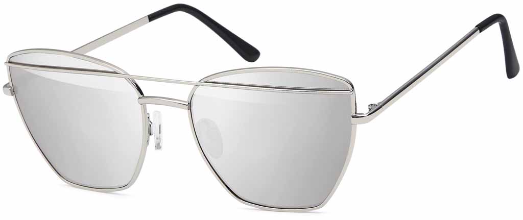 moderne Sonnenbrille mit Flachglas in Schmetterlingsform mit Doppelsteg