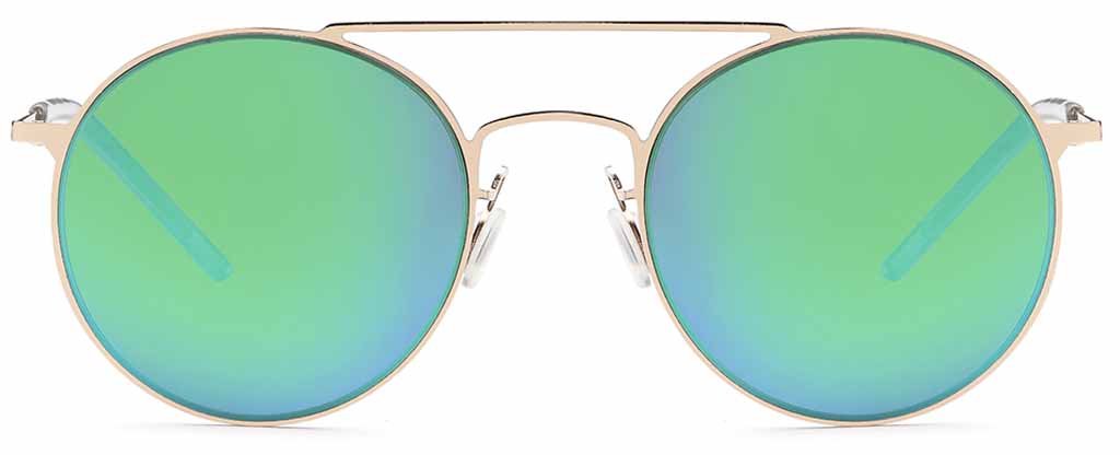 Sonnenbrille aus Edelstahl, Flachglas in 4 Farben sortiert