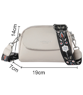 Handtasche aus Polyurethanfür Damen in hellgrau