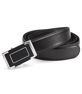 Ledergürtel, schwarz mit 