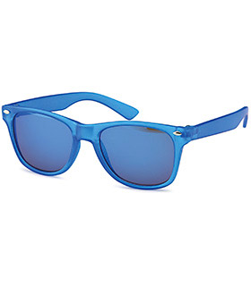 Wayfarer Kindersonnenbrille transparent mit verspiegelten Gläsern in 4 versch. Farben