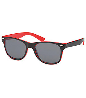 Wayfarer Kindersonnenbrille 2 farbig in 4 versch. Farben mit Gläsern in smoke