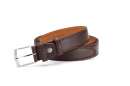 Gürtel aus PU mit Leder, braun