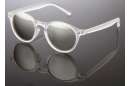 Matt-transparente Wayfarer Sonnenbrillen mit verspiegelten Gläsern