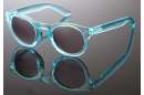 Transparente Wayfarer Sonnenbrille mit Federscharnieren in versch. Farben