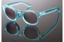 Transparente Wayfarer Sonnenbrille mit Federscharnieren in versch. Farben
