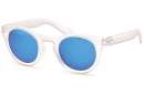 Matt-transparente Wayfarer Sonnenbrille mit Gläsern u. Federscharnieren