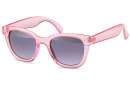Transparente Wayfarer Sonnenbrille mit breiten Bügeln u. in versch. Farben