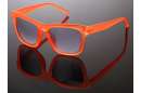Matt-transparente Wayfarer Sonnenbrille mit schmalen Bügeln u. in versch. Farben