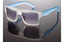 Matt-transparente Wayfarer Sonnenbrille mit Bügeln in  versch. Farben