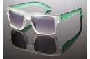 Matt-transparente Wayfarer Sonnenbrille mit Bügeln in  versch. Farben
