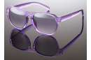 Transparente Wayfarer Sonnenbrille in versch. Farben mit grauen Gläsern
