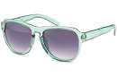 Transparente Wayfarer Sonnenbrille in versch. Farben mit grauen Gläsern