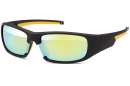 Kunststoff-Sportbrille in 4 Farben mit smoke oder verspiegelten Gläsern
