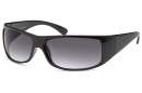 Sonnenbrille glänzend in schwarz oder braun mit breiten Bügeln, Polycarbonatgläser smoke- oder braun -Verlauf