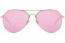 Pilotenbrille mit eckigem Glas, Flachglas in 4 Farben sortiert