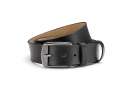 real leather belt, black