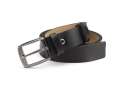 real leather belt, black