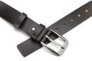 real leather belt, black