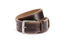 real leather belt, brown