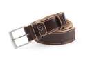 real leather belt, brown