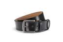 real leather belt, black