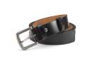 real leather belt, black