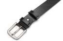 real leather belt, black