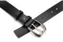 real leather belt, black