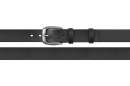 real leather belt, black