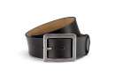 real leather belt, black