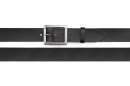 real leather belt, black