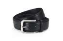 real leather belt, black