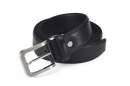 real leather belt, black