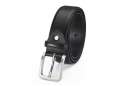 real leather belt, black